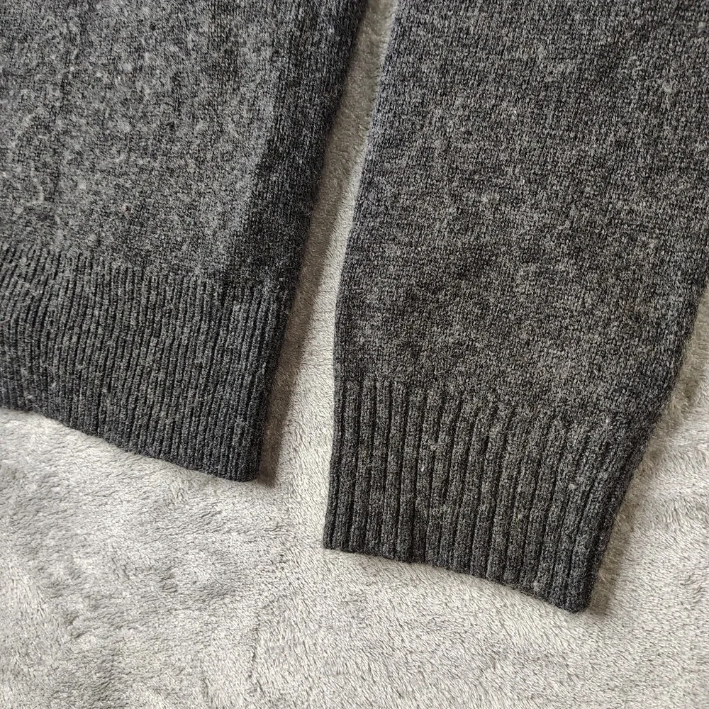 J.Crew Colorblock Zipper Sweater Womens XL Grey Speckled Merino Wool Blend